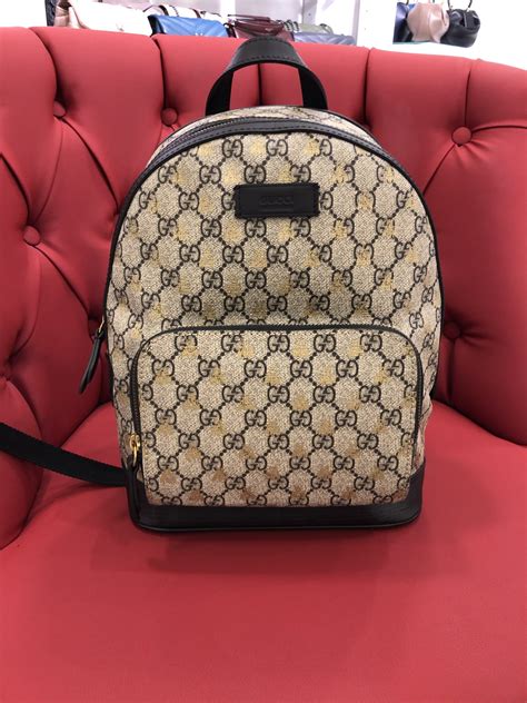 gucci backpack bee black|gucci gg monogram backpack.